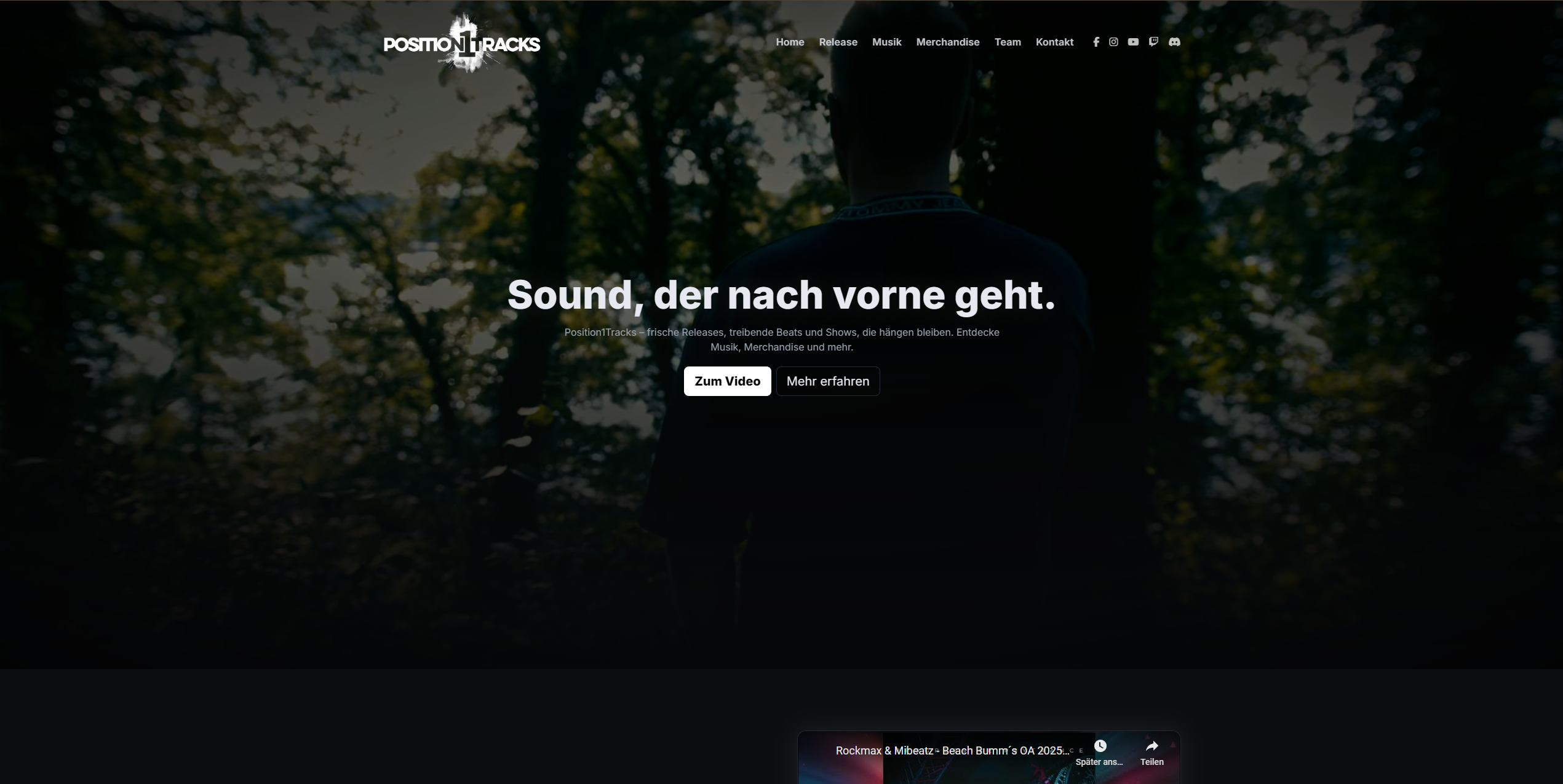 Eine neue Webseite für Position1Tracks